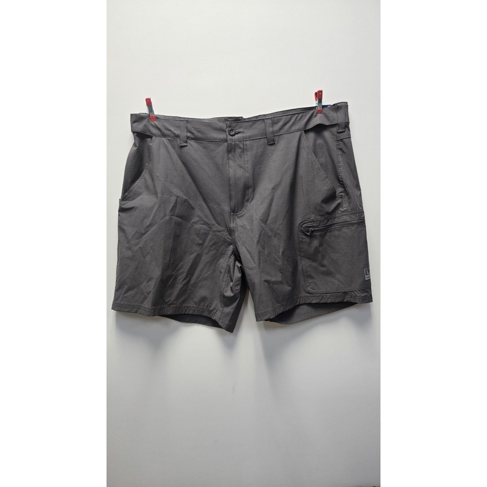 Huk NWT NXTLVL Shorts Mens 2XL XXL Gray Stretch Fishing Outdoor Hiking New
